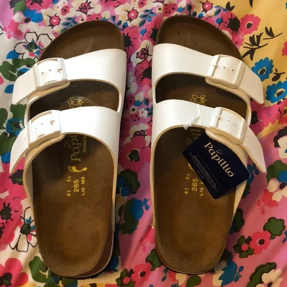 Birkenstock White Sandals with Adjustable Straps - Picture 1 of 5